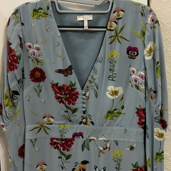 Joie “Tamarice” Blue Floral Midi Dress - Picture 5 of 11